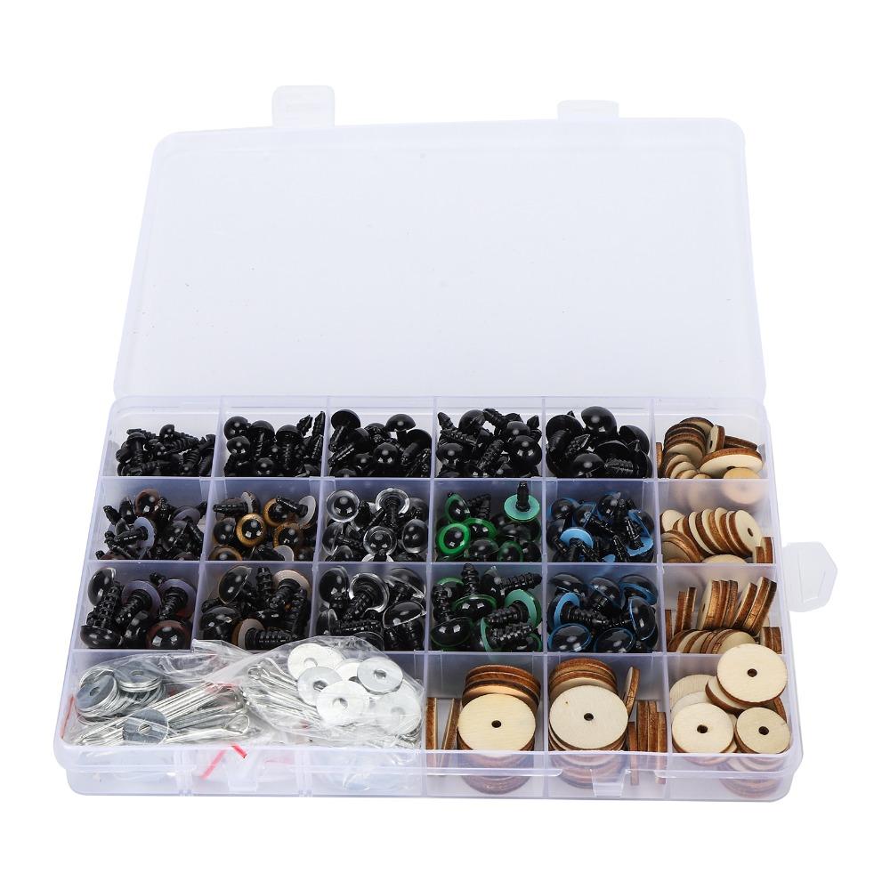 264pcs Colored Safety Eyes Plastic Eyes Various Sizes DIY Accessories Handmade Dolls