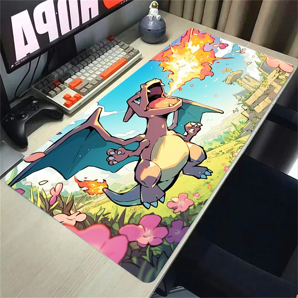 Art Anime Kawaii Mouse Pad PC Colorful Gamer Cabinet Mousepad Ppokemon Keyboard Rug Laptop Gaming Rubber Desk Accessories Mats