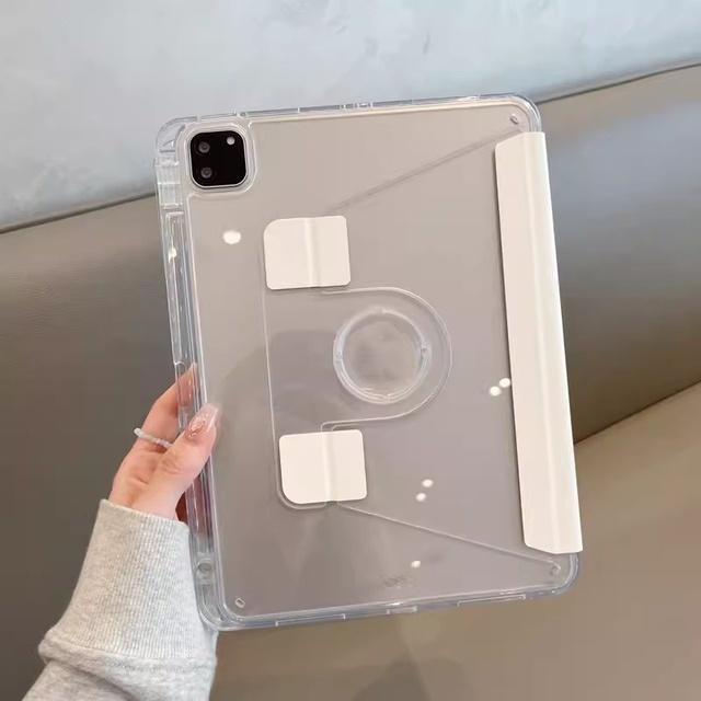 Прозрачный кристально чистый акриловый вращающийся чехол для Ipad Pro 11 Air 5 Air 4 10,9 10,2 9, 8, 7 Air 3 Pro 10,5 с гнездом для ручки