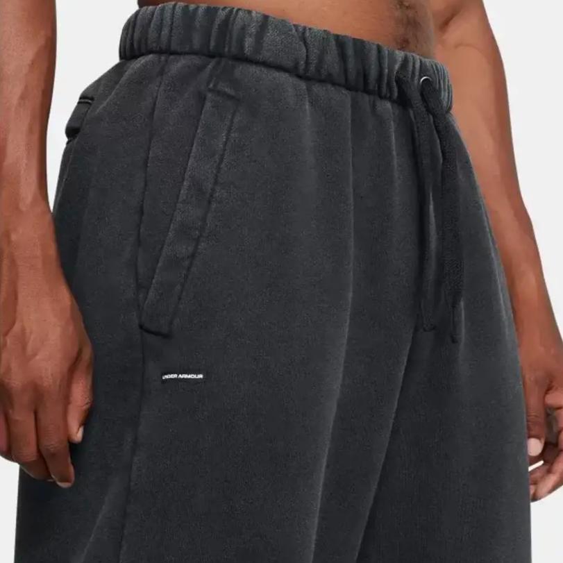 Under Armour Icon свободный крой тренировочные модные универсальные спортивные брюки с манжетами мужские низы черные 1386554-001