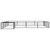 Vidaxl Kojec Dla Psa, 16 Panele, Czarny, 100X50 Cm, Stal