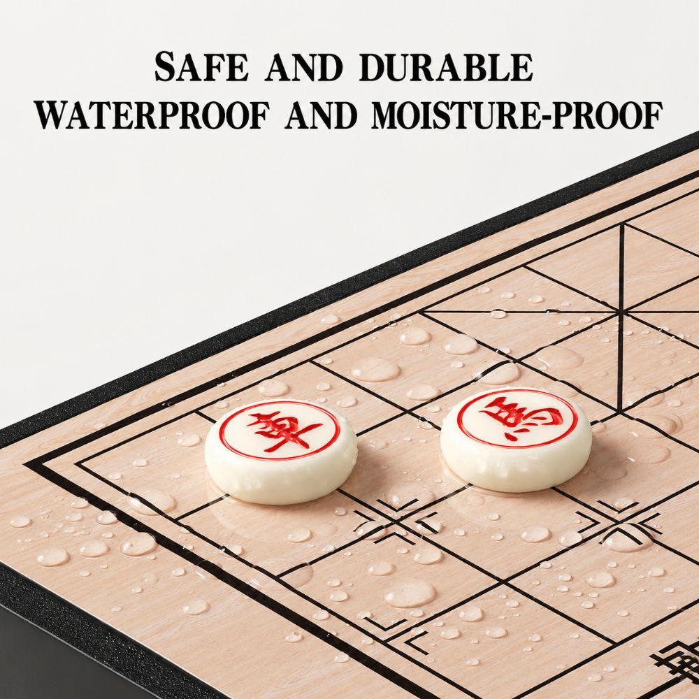 Foldable Xiangqi Strategy Board Game Set Portable Chinese Chess Set Office
