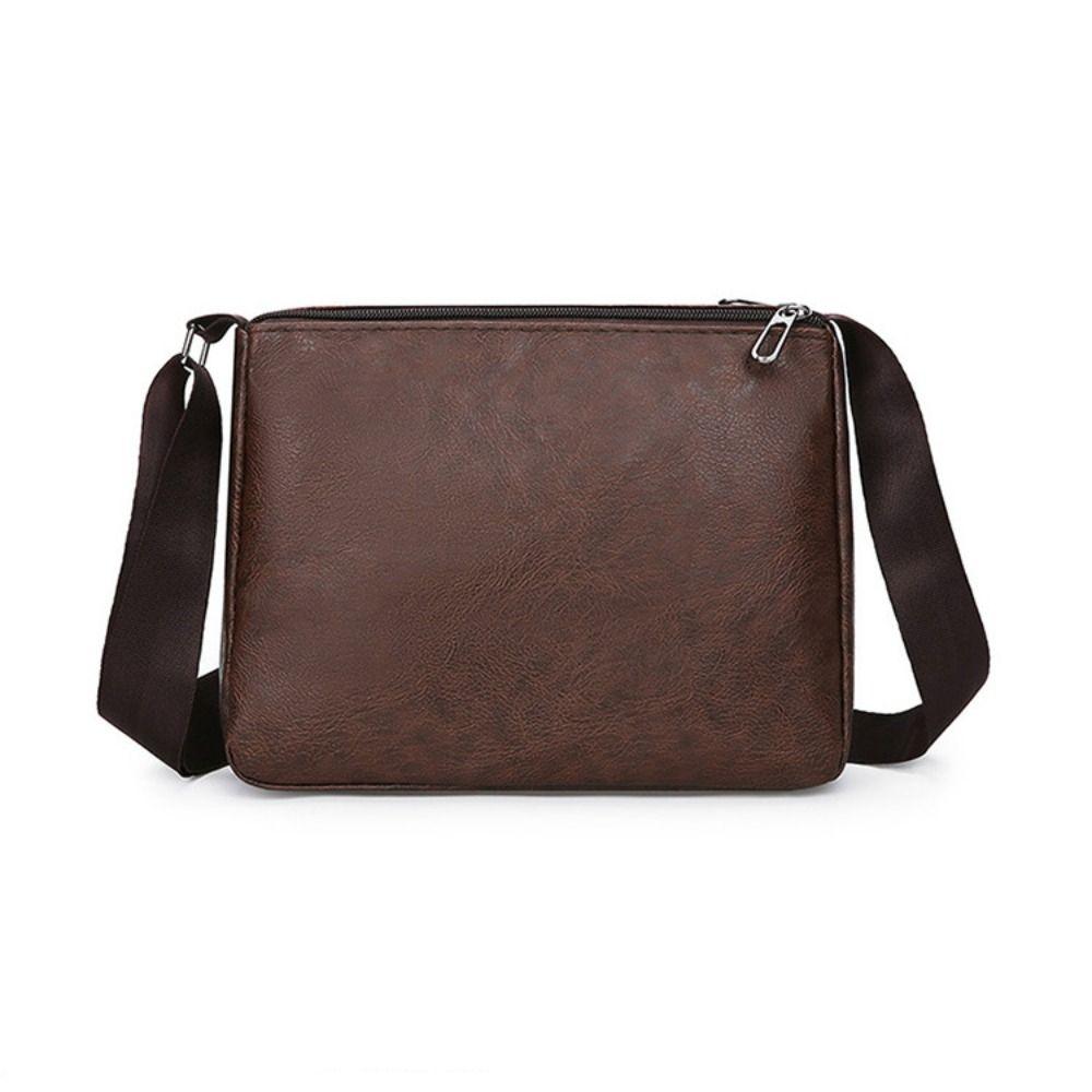 PU Leather Shoulder Bag Large Capacity Business Man Messenger Bag New Men's Crossbody Bag