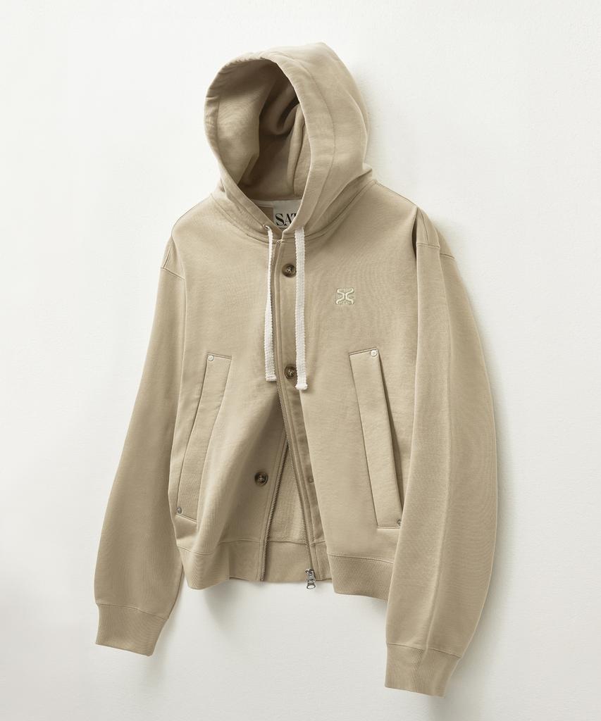 Худи на молнии Satur Theo Cotton All Day, бежевое (Тип Б)