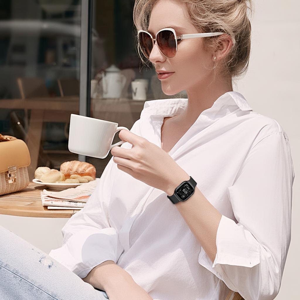 For Apple Watch Band Ultra2 3 49mm 45mm 42 46mm 40mm 44mm Milanese Bracelet iWatch series SE 11 10 9 8 7 Case+Thick Metal Strap