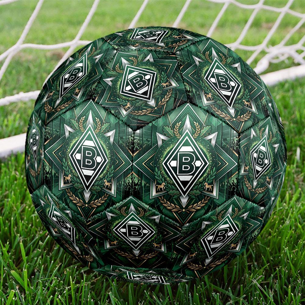 Borussia Monchengladbach Print Size 5 Soccer Ball, Standard Match Football for Sports Game and Team Practice, Ideal Gift for Soccer Fans