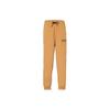 Solid Color Label Drawstring Casual Pants Unisex Bottoms Wheat A678N-P47