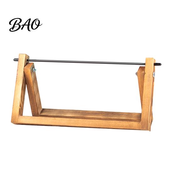 Craft Room Organization Accessories Wooden Crochet Yarn Holder, Rotatable Portable Organizer Rack, Stable Holder for Knitting Mortise And Tenon Frame
