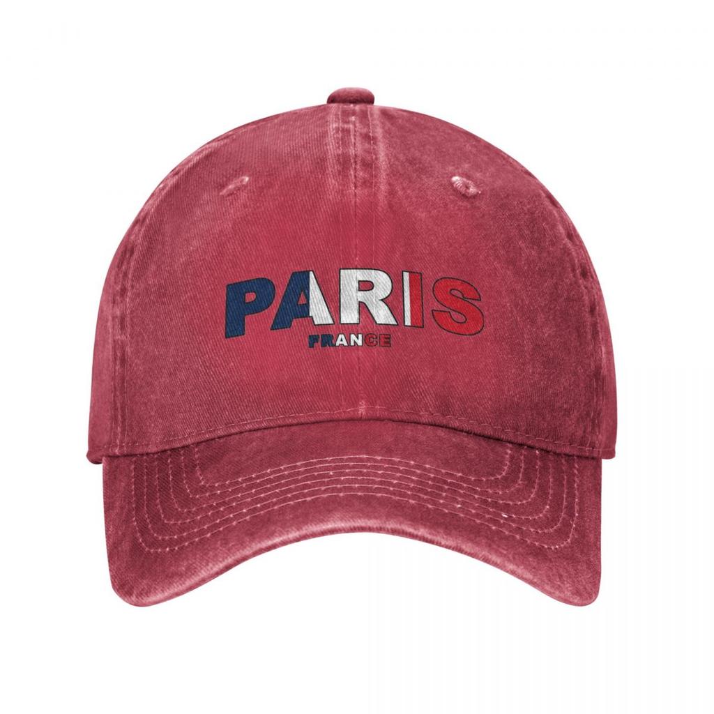 Paris France Colored With Flag Washed Baseball Cap France Flag Hip Hop Dad Hats Summer Unisex Unisex Outdoor Sports Baseball Caps