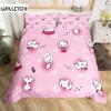 Cartoon Animal Duvet Cover Twin King Cute Cat Bedding Set Microfiber Paw Butterfly Floral Comforter Cover For Kids Girl Bedroom