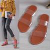 Новые летние тапочки 2024 года, модные женские туфли больших размеров, на плоской подошве, подходящие по цвету, женские повседневные тапочки, обувь для женщин