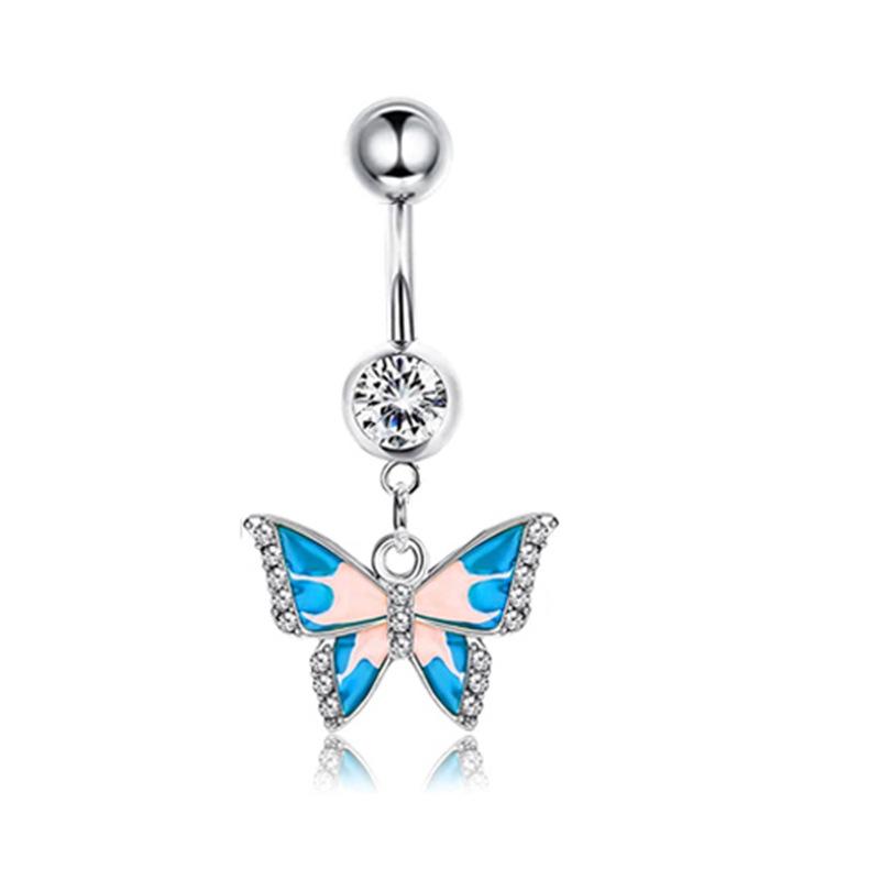 New Stainless Steel Navel Ring Butterfly Pineapple Navel Buckle A Variety Of Puncture Jewelry