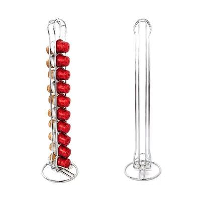 Держатель для кофейных капсул Nespresso на 20 капсул с золотым кофе, вращающаяся стойка, подставка для кофейных капсул, полка для хранения, организация