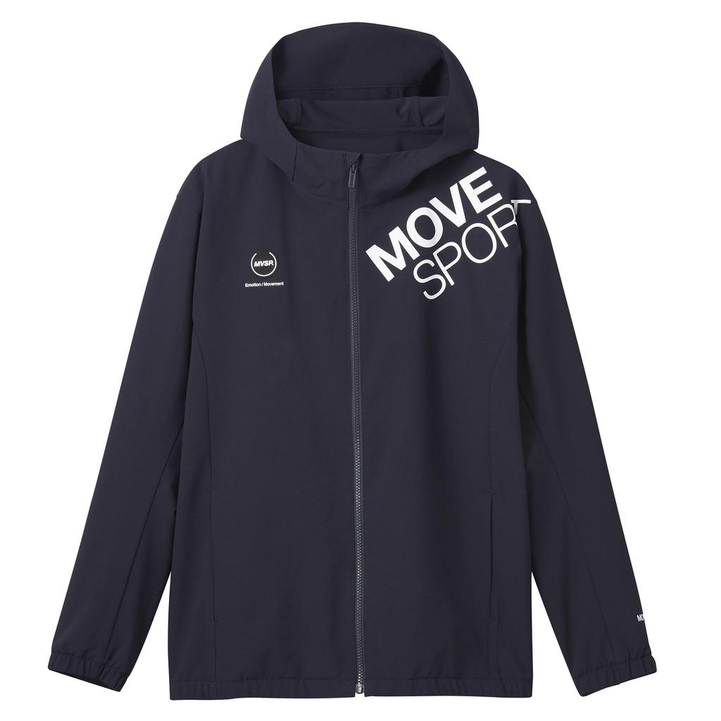 Толстовка с капюшоном Descente AIRY TRANSFER на молнии TOUGH 4WAY Stretch Water Repellent Training Running Navy 2L [Move Sports]