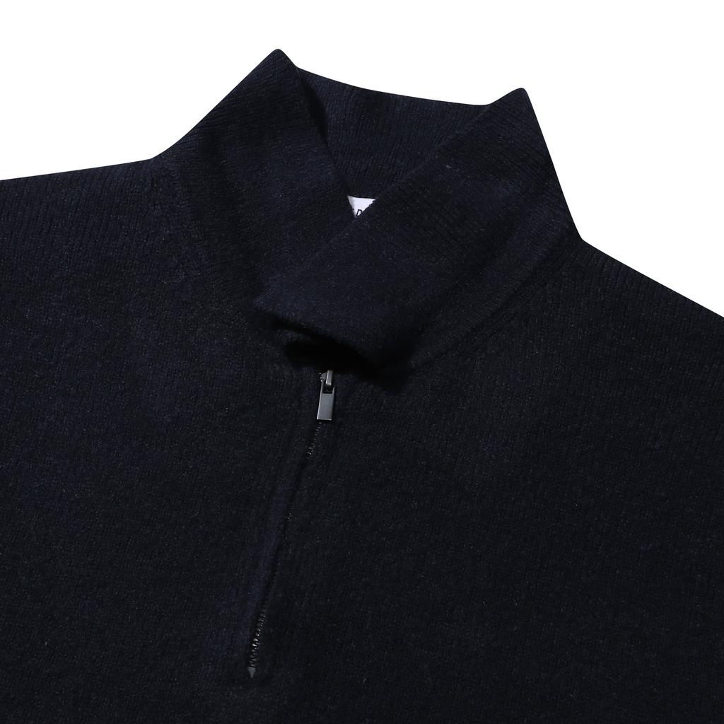 LEDEPT Washable Half-Zip Collar Knit [Navy]