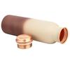 Pure Copper Water Bottle 950 ML - Jointless, Leakproof, Double Printed Design Best Gifts for Family and Friends| Cream & Brown - Set of 2