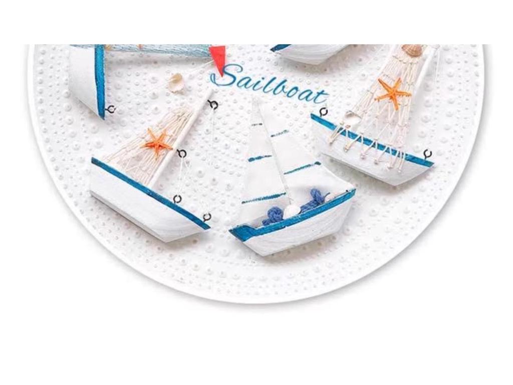 Solid Wood Sailboat Ornaments: Mediterranean Table Decorations & Creative Photography Props