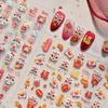 Tomoni Embossed Chinese Style New Year Nail Art Stickers - Little Horse Waking Lion Design