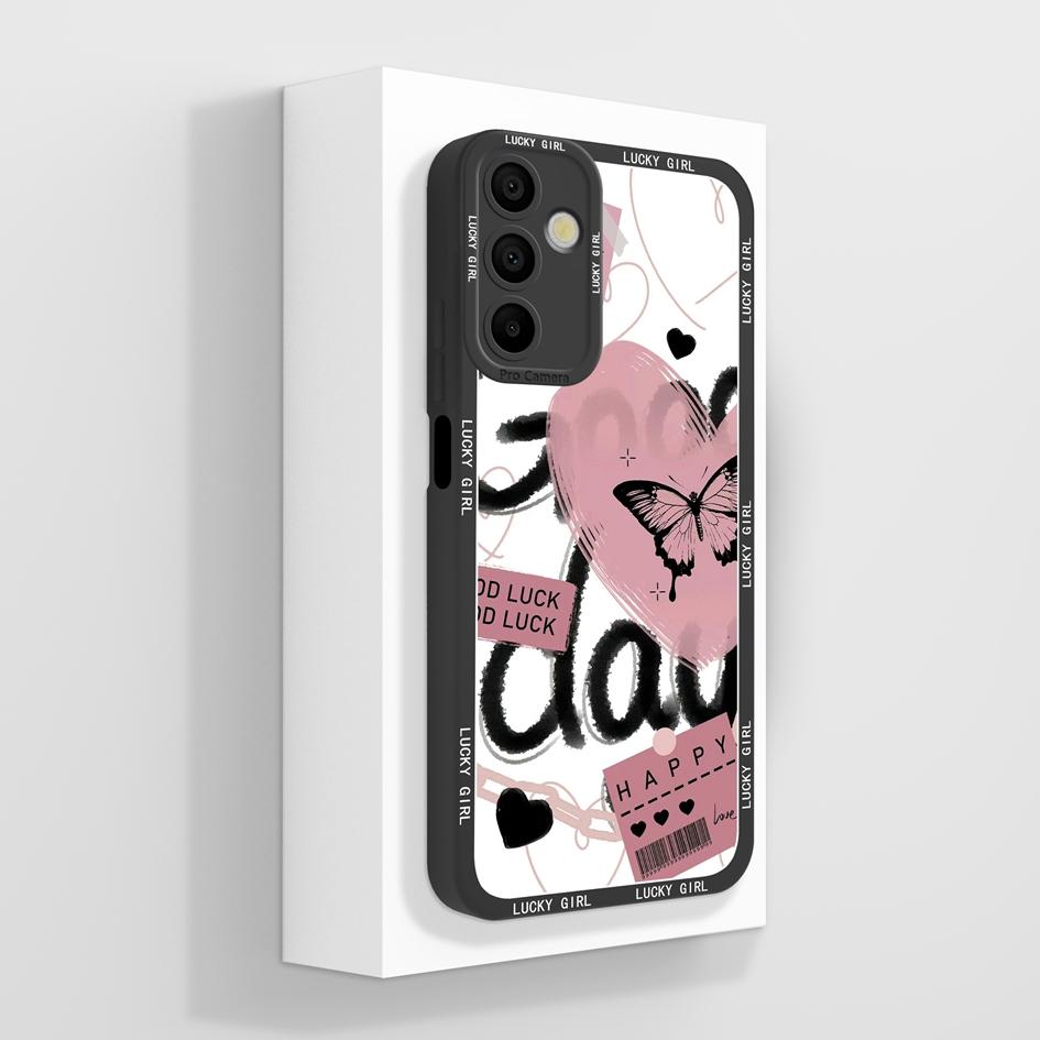 Чехол для телефона Samsung Galaxy A15 A 15 4G 5G. Роскошный модный дизайн. Матовый черный квадрат. Высококачественный мягкий жидкий силиконовый чехол для бампера Samsung.