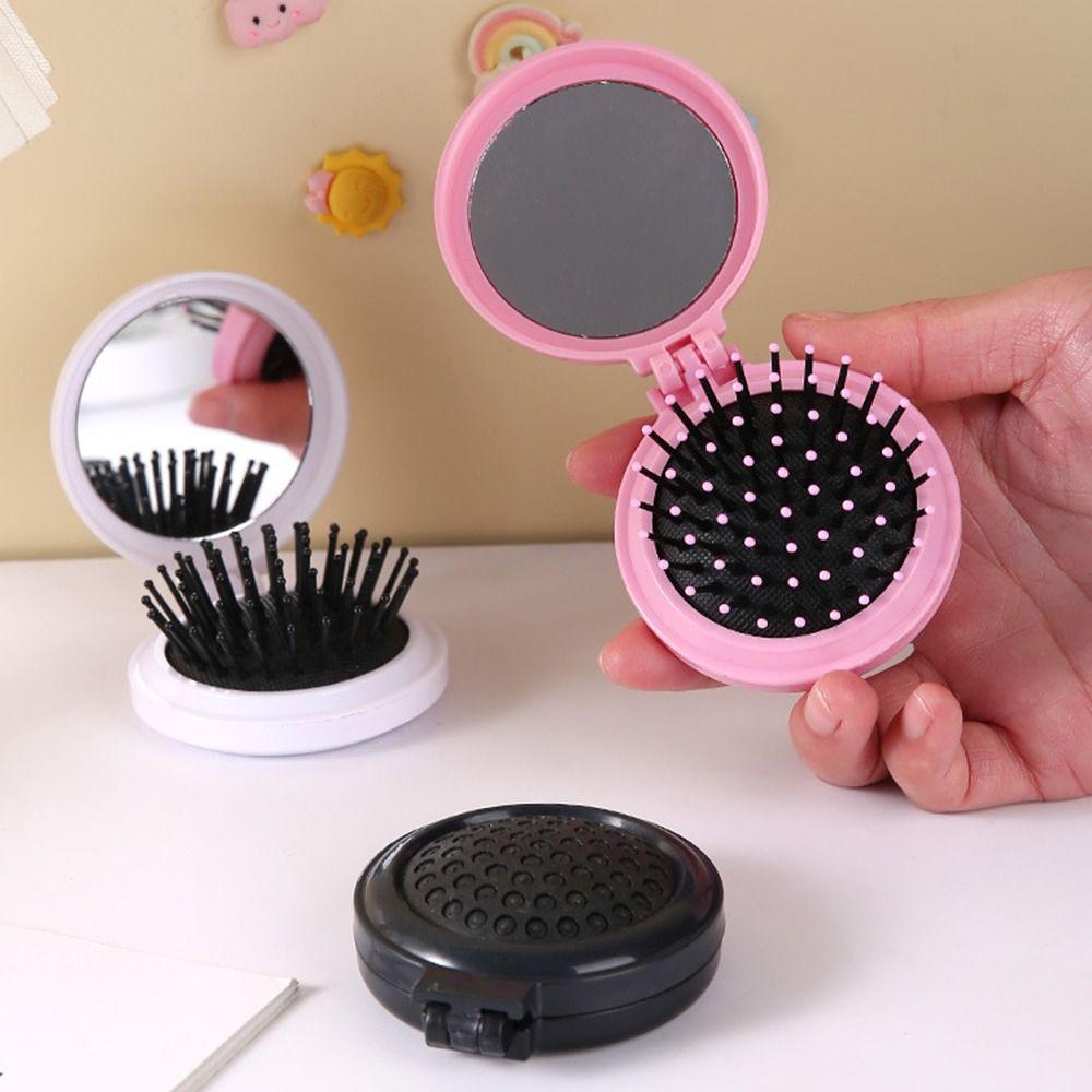Mirror Hair Styling Tool Air Cushion Comb Folding Airbag Comb Massage Comb Hair Comb with Mirror