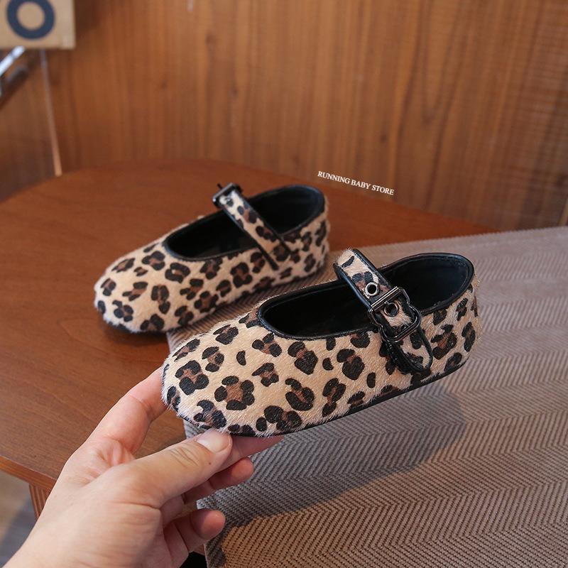 Spring Autumn Girls New Fashion Leopard Printed Princess Shoes Girl Shallow Flat Sneakers Leisure School Shoes Child I11051
