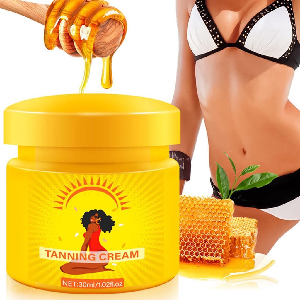 Tanning Gel,Intensive Tanning Gel, Tanning Gel For Tanning Bed Lasting Waterproof For An Amazing Tan For Body And Face(30G)