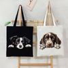 Casual Large Capacity Shoulder Bags Women Men 3D Animal Dog Canvas Tote Bags Funny Anime Dog Series Teenager Fashion Handbags