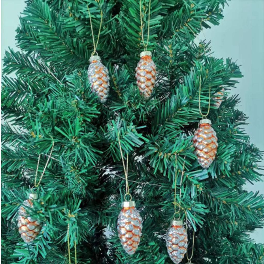 Рождественские стеклянные украшения шишки/Рождественские подвесные украшения для елки/Креативные украшения из шишек ручной работы подарки