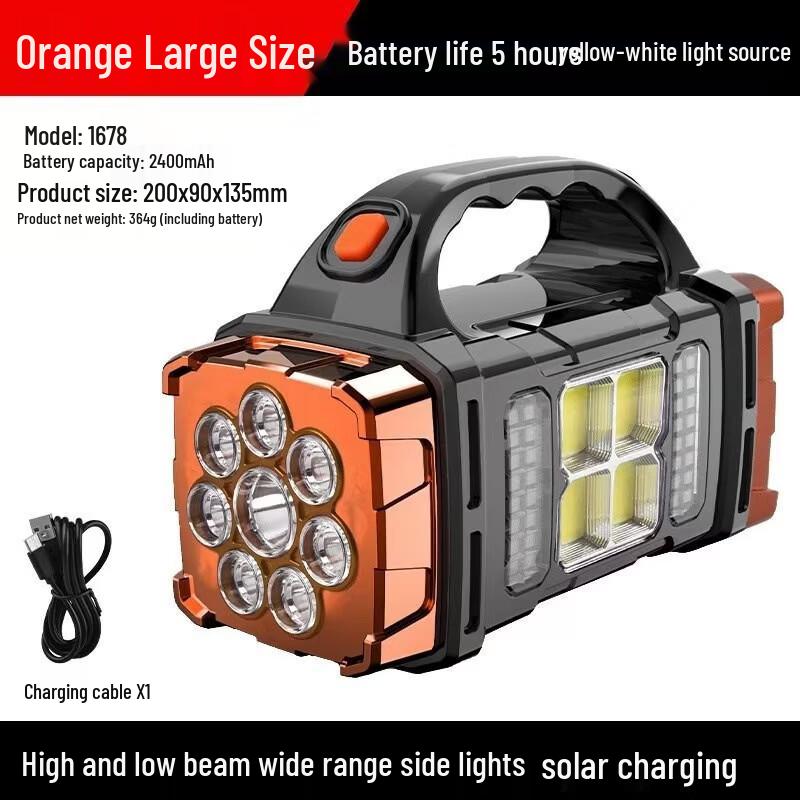 Multifunction Solar Rechargeable Emergency Work Light