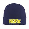 Шляпа-бини NOFX Логотип панк-группы Вязаные шапки для женщин Унисекс Зимние шапки Акриловые теплые шапки