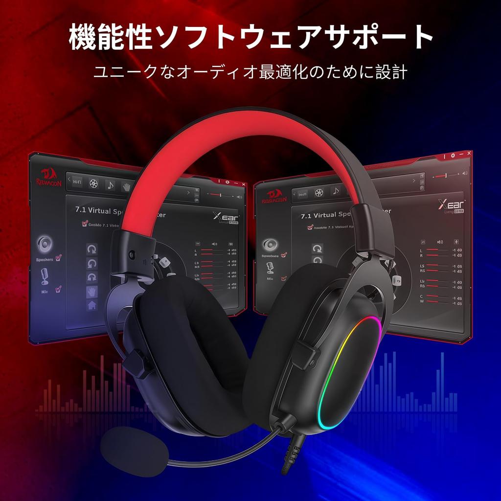 H510 RGB Wired Gaming Headset Surround Sound 53mm Audio Drivers with Memory Foam Ear Pads and Reliable Fabric Cover Headphones USB Powered with Zeus-X