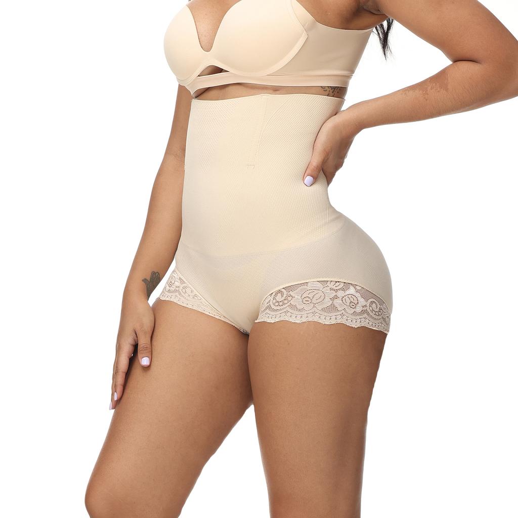 Женские утягивающие трусики с высокой талией, утягивающее нижнее белье, кружевное корректирующее белье, утягивающие трусы