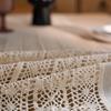 Скатерть из хлопка и льна с кисточками, легкая, роскошная, кружевная, крючком, скатерть для вечеринки, свадьбы, фоновая ткань с кисточками, рождественские украшения