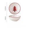 Christmas Ceramic Bowls Nordic Elk Christmas-tree Pattern Fruit Salad Bowl Kid Gift Noodle Rice Soup Bowl Home Kitchen Tableware