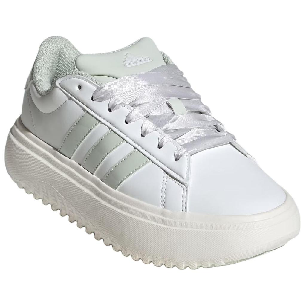 adidas GRAND COURT PLATFORM Износостойкие Низкие Теннисные Кроссовки Женские Кроссовки Кристально-Белые JR0705
