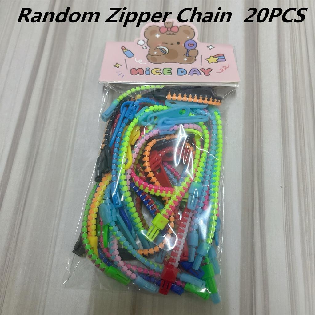 Candy Two-color Zipper Chain Bracelet Fidget Sensory Stress Relief Toys For Children With Autism Adults Anxiety Antistress Gifts