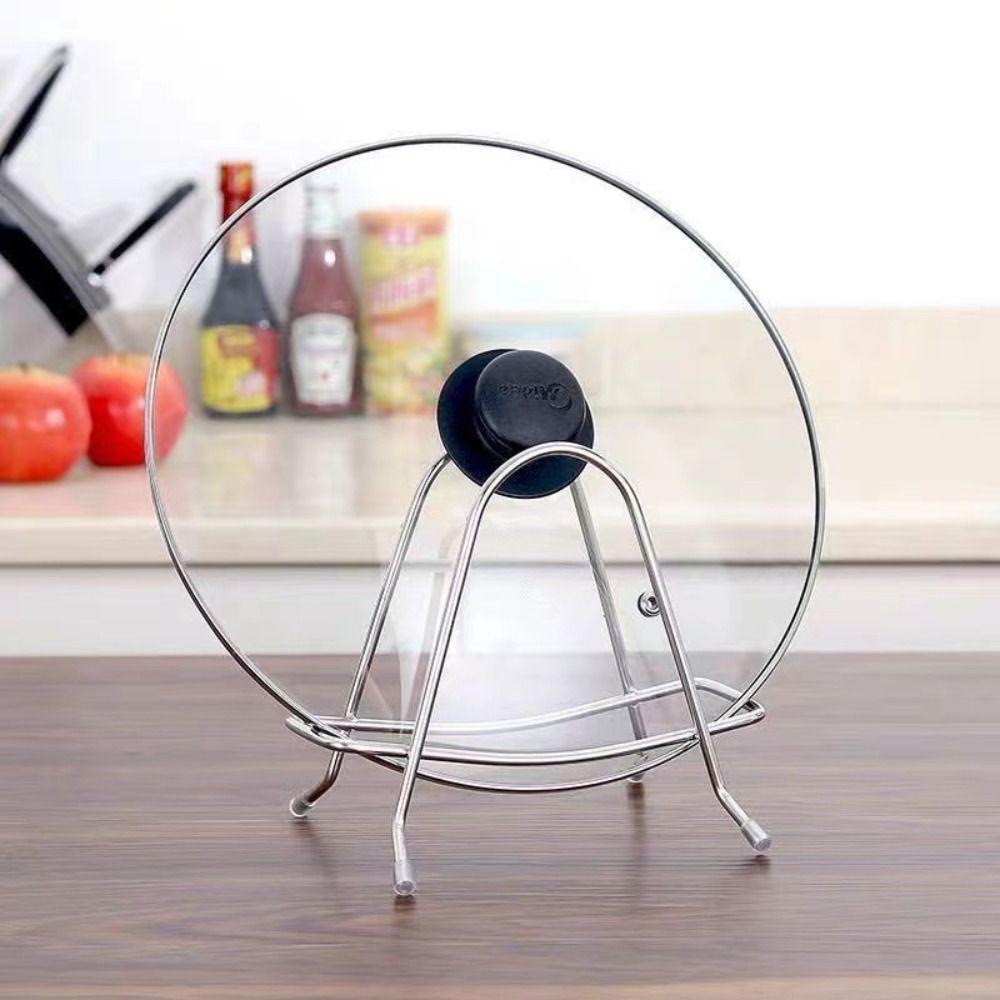 Space Saving Pan Cover Shelf Multifunctional Pot Lid Rack Useful Cutting Board Holder