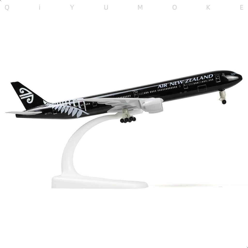 QIYUMOKE Boeing 777 New Zealand Diecast Metal Airplane Model with Stand 777 Finished Model for Adults with Stand inches Gift for Aviation Desktop