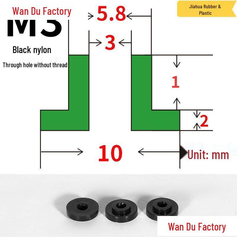 T-Shaped Nylon Insulating Bushing Spacer for M3-M35 Threads
