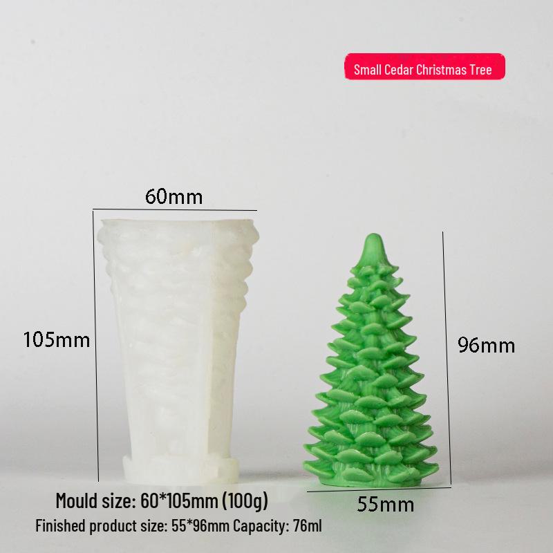 3D Christmas Tree Silicone Mold for Candles and Aromatherapy