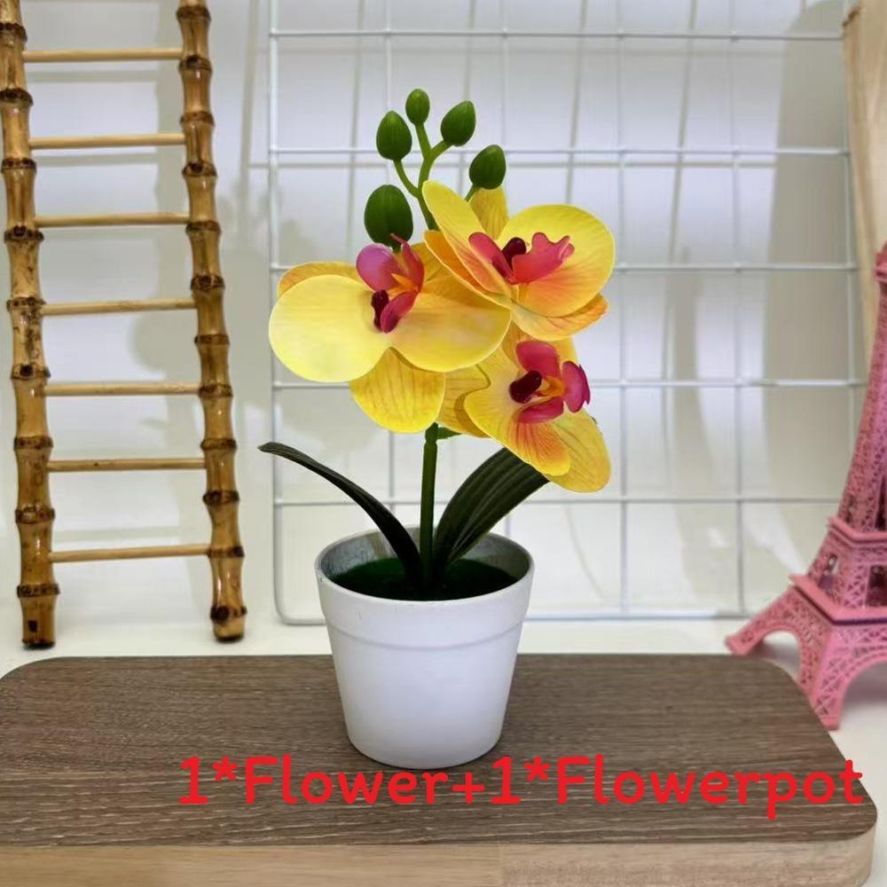 Butterfly Orchid Fake Flower Pot Plant For Event Decorations And Photography Sessions