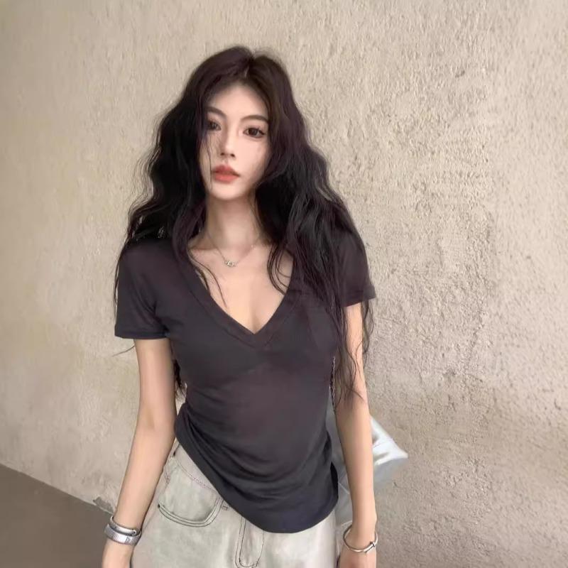 Топ Pure Desire для женщин, летний, в стиле Hot Girl, тонкий, слегка просвечивающий, сексуальный, модный, с открытыми ключицами, с коротким рукавом
