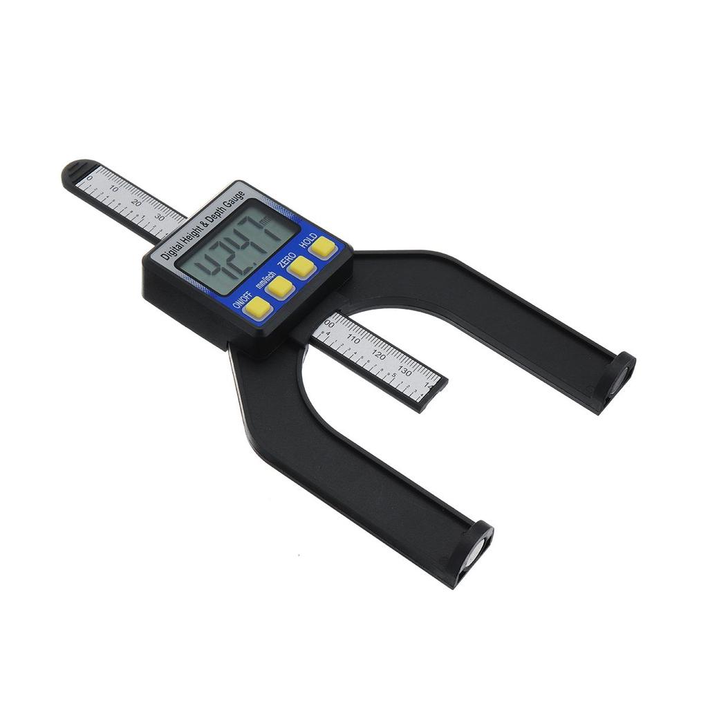 Цифровой глубиномер, высотомер, цифровой измеритель глубины протектора, ЖК-дисплей, магнитный, самостоятельная апертура 0-80 мм