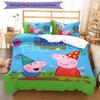 3pcs Peppa Pig1 pattern bedding set duvet cover set includes duvet cover &pillowcases, perfect all season bedroom decoration & gift
