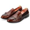 Shoes Leather Man Crocodile Grain Casual Mens Buckle Party Wedding Loafers Comfortable Moccasins Daily British Style Flats