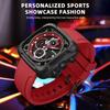 Men's Casual Watch Quartz Watch Watch Multi-dial Watch Square Men's Watch Analog Calendar Men's Watch Silicone Strap