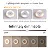 Rechargeable LED Book Light 6cm Diameter Reading Lamp with Touch Switch Night Light 3-Colors Dimmable Portable Cabinet Wall Lamp