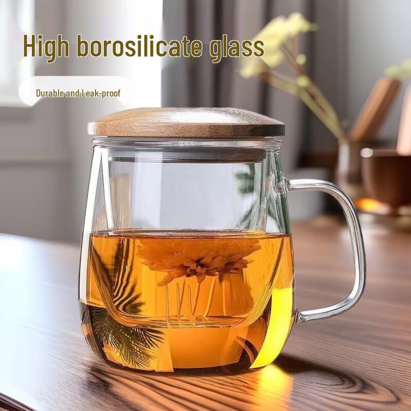 Xunyi Detachable Borosilicate Glass Tea Infuser Mug