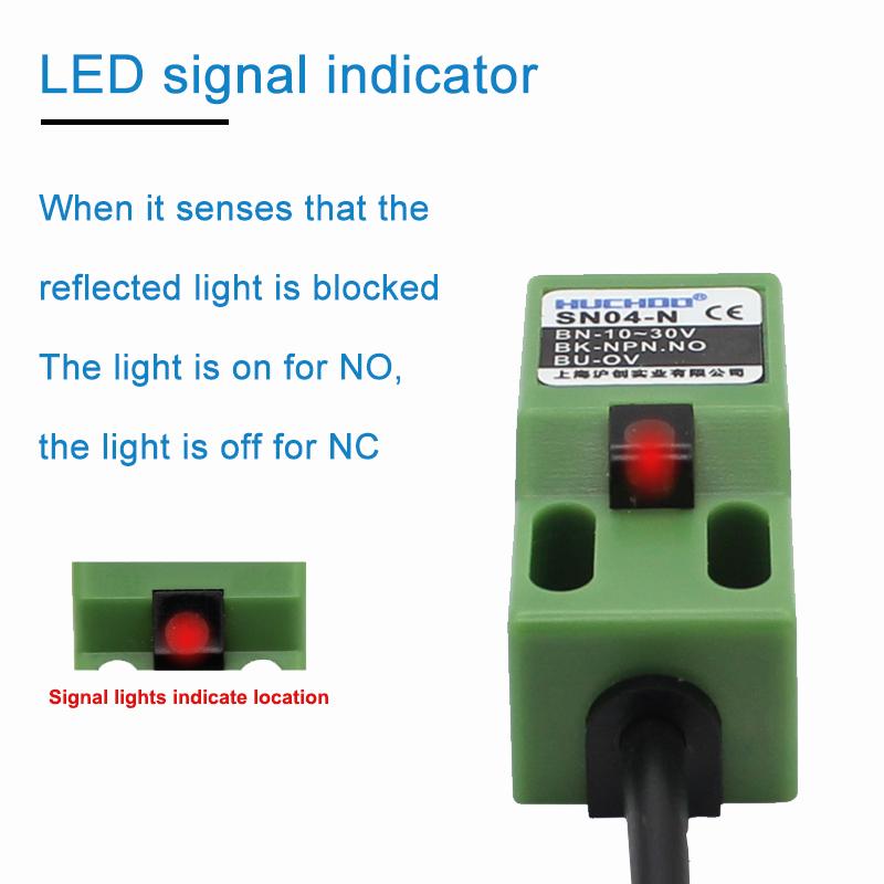 Бесконтактный переключатель металлический предел SN04 датчик квадратный водонепроницаемый NPN PNP NO NC DC три провода 10-30 В AC два провода 90-250 В