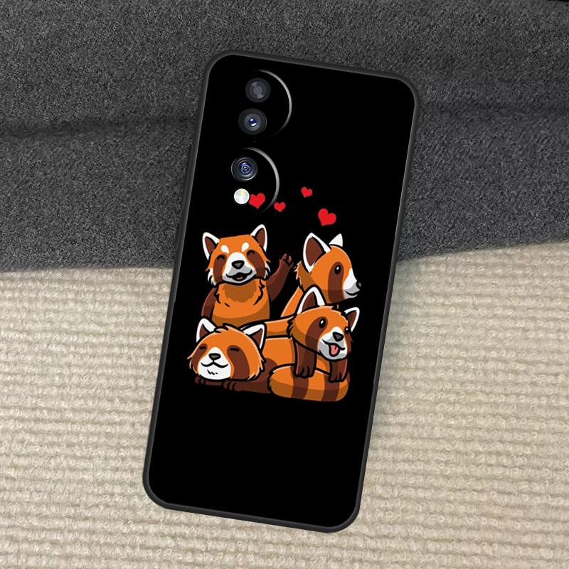 Red Panda Cute Case For Honor Magic 7 Pro 5 6 Lite Honor 200 Pro X9b X9a X8b X8a X8 X9 X9c 50 70 90 Cover